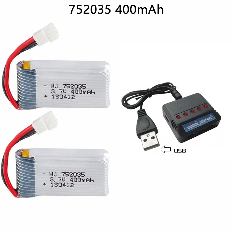 Eachine Drone E58 - 752035 3.7V 400mAh 35C 드론 배터리
